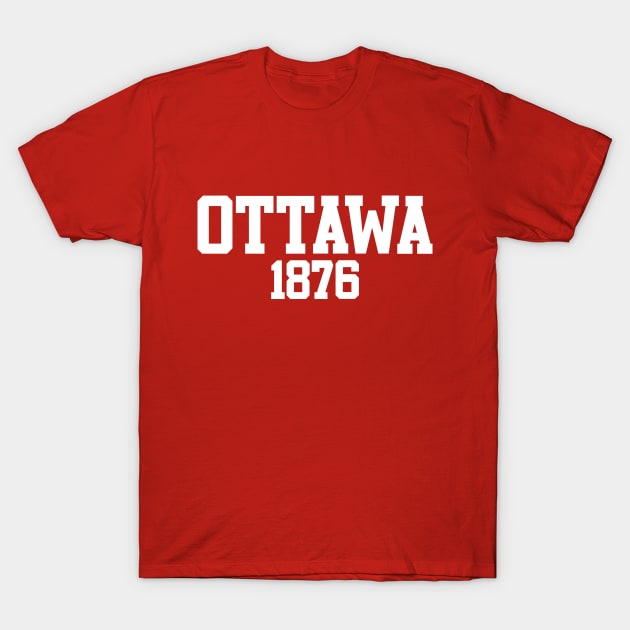 Ottawa 1876 (Red) T-Shirt by GloopTrekker